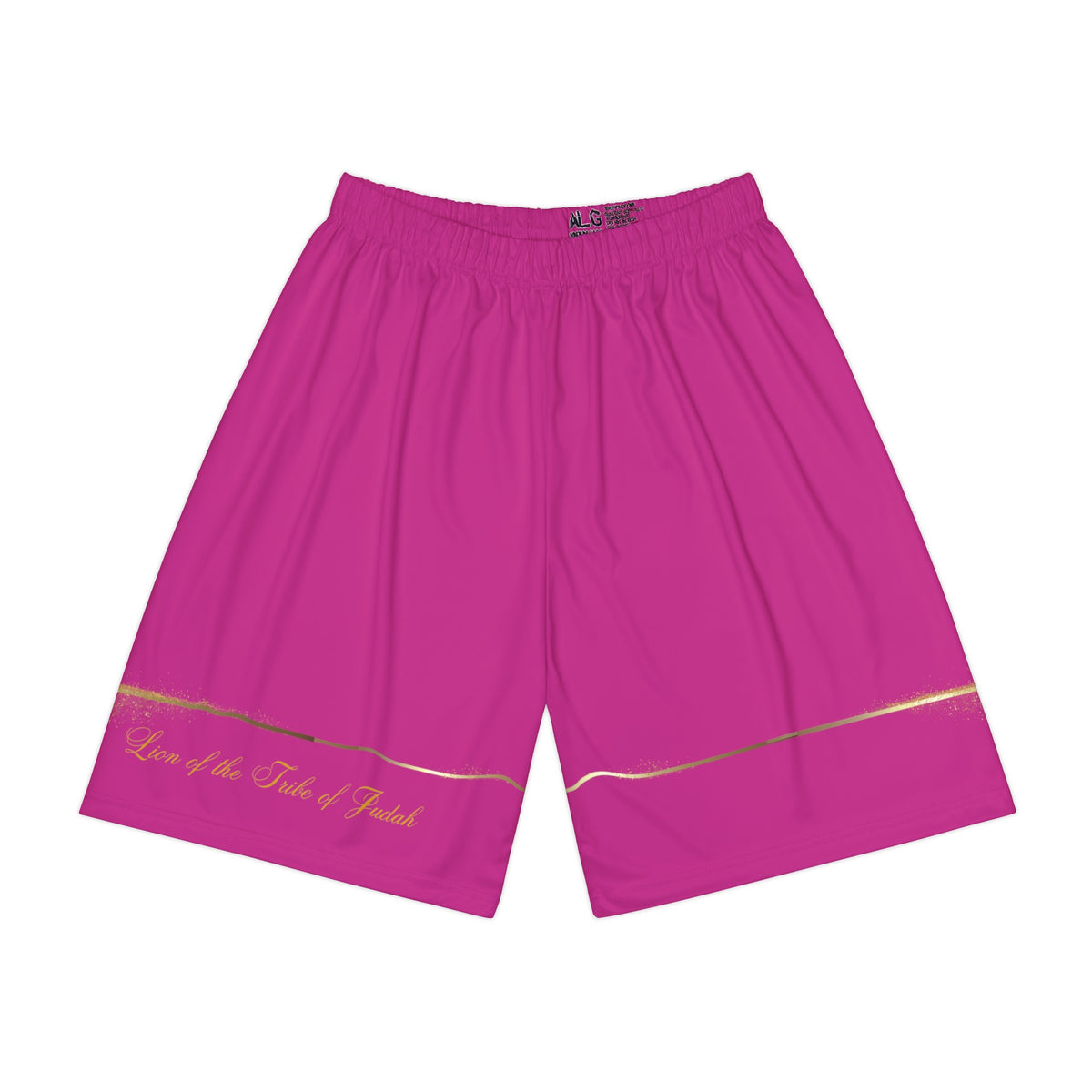 Lion of the Tribe Judah Men’s Sports Shorts, Deep Pink