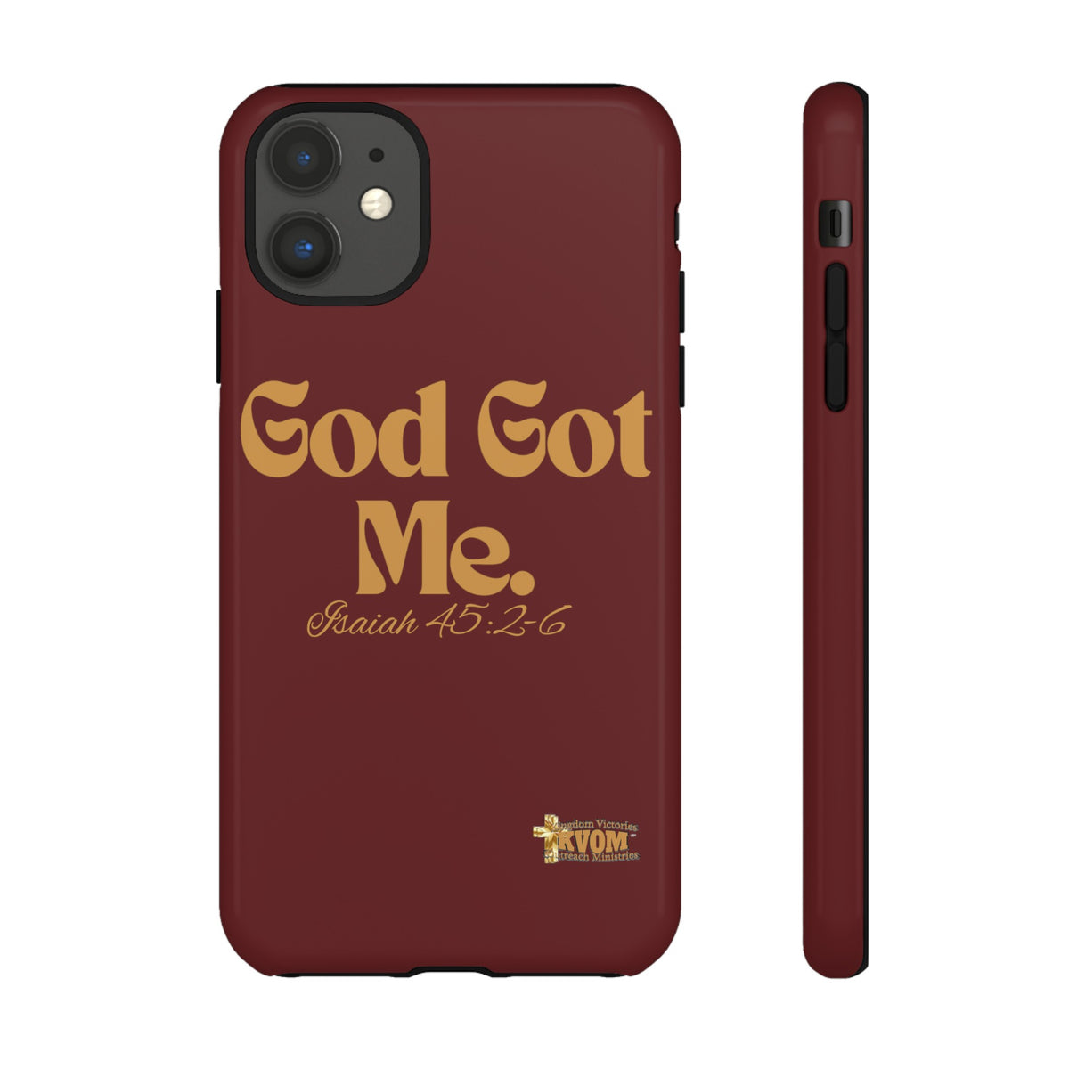 God Got Me KVOM Tough Case, Gold Print