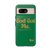 God Got Me KVOM Tough Case, Gold Print