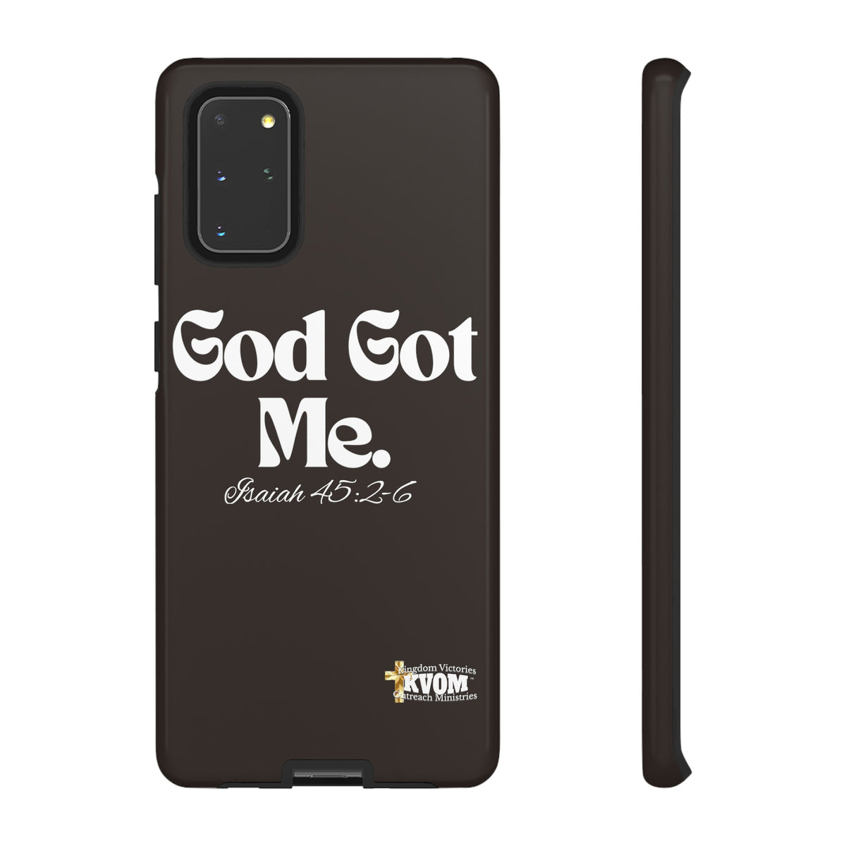 God Got Me KVOM Tough Case, White Print