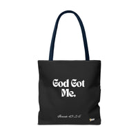 God Got Me Tote Bag: Black & White