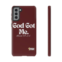 God Got Me KVOM Tough Case, White Print