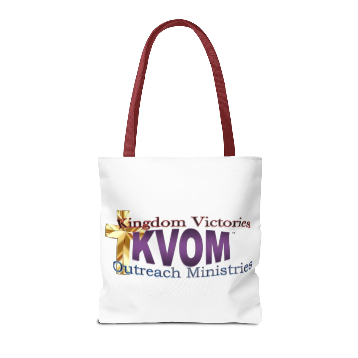 KVOM Logo Tote Bag, White, Moses Temple Colored Logo