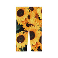 Loving Myself & Jesus Sunflowers Women’s Mid-Length Leggings