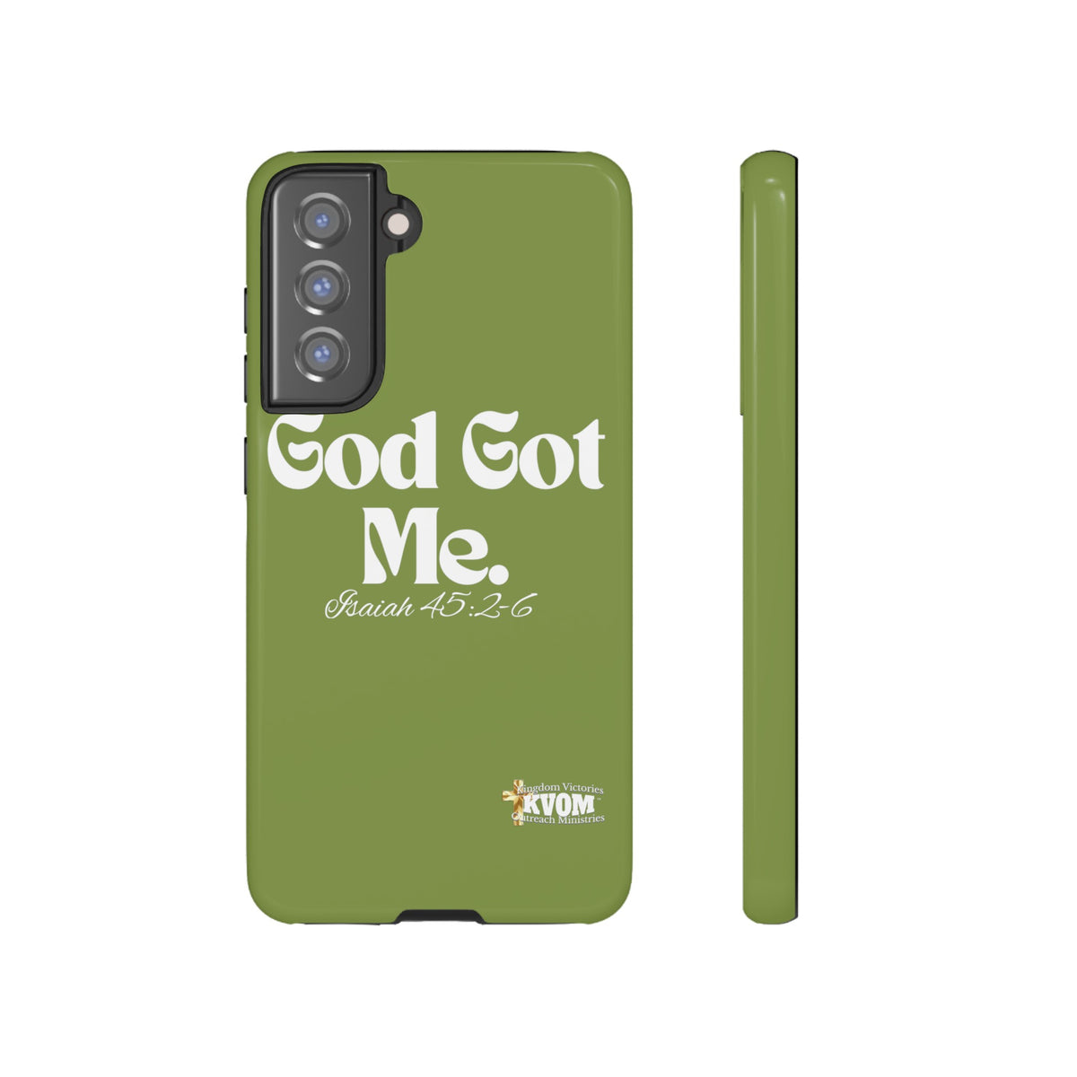 God Got Me KVOM Tough Case, White Print