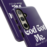 God Got Me KVOM Tough Case, White Print