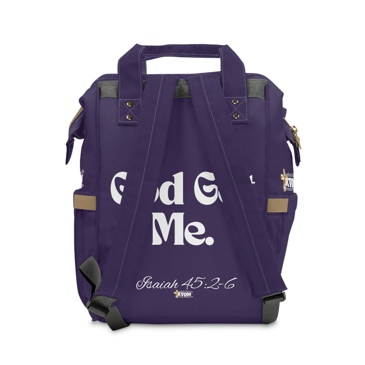 God Got Me KVOM Diaper Backpack, Eggplant