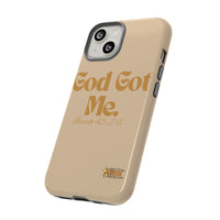 God Got Me KVOM Tough Case, Gold Print