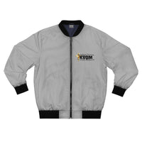 KVOM Logo Men's Bomber Jacket: Silver