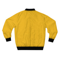 KVOM Logo Men's Bomber Jacket: Yellow