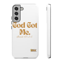 God Got Me KVOM Tough Case, Gold Print