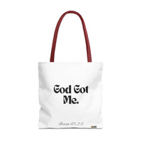 God Got Me Tote Bag White & Black