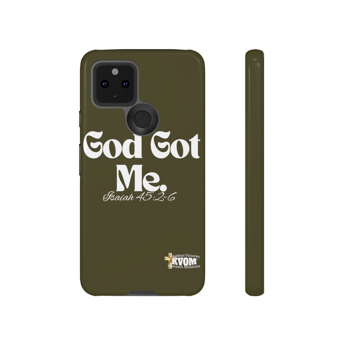 God Got Me KVOM Tough Case, White Print