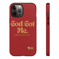 God Got Me KVOM Tough Case, Gold Print