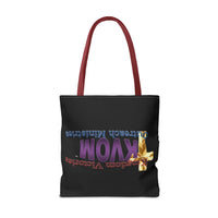 KVOM Logo Tote Bag, Black, Moses Temple Colored Logo