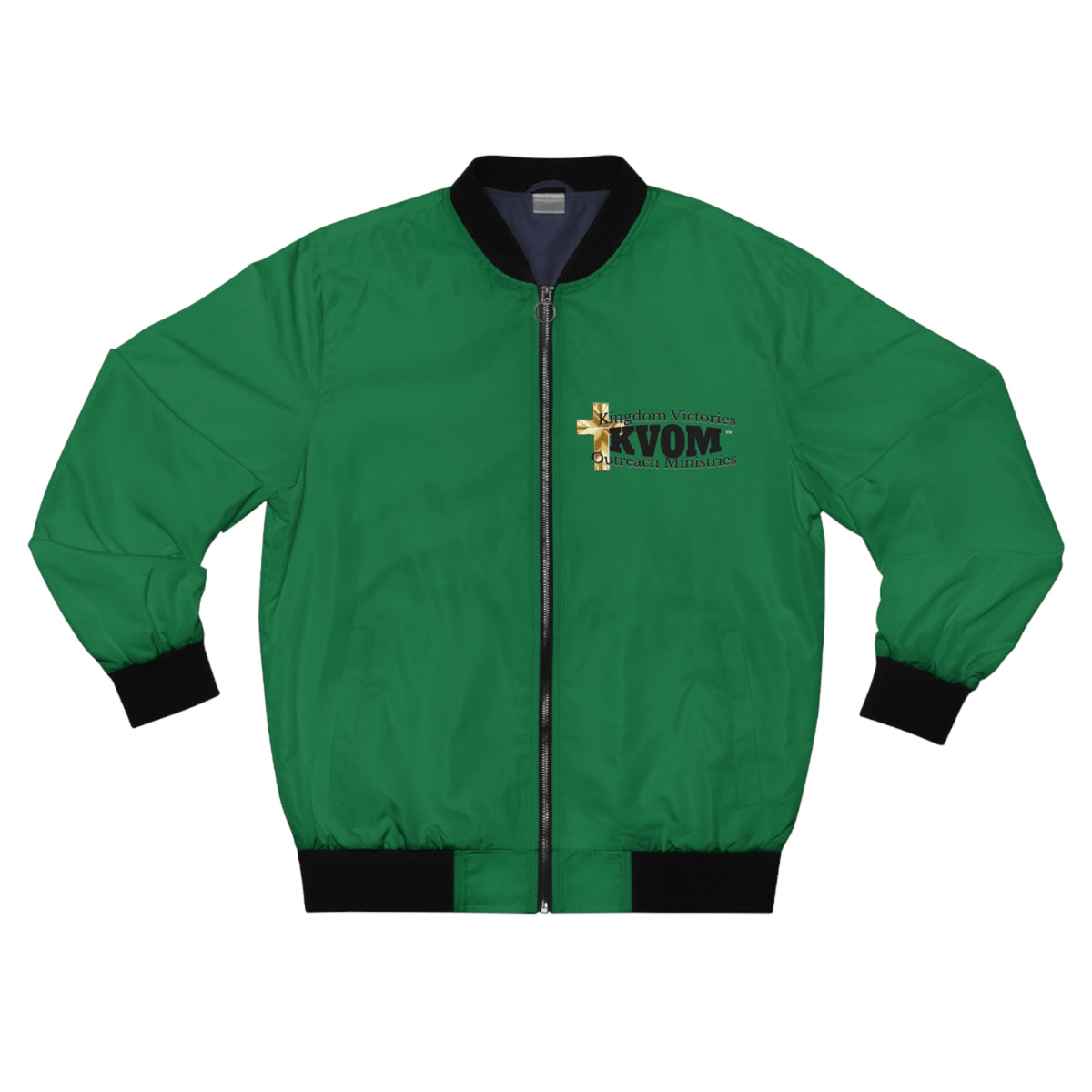 KVOM Logo Men's Bomber Jacket: Green