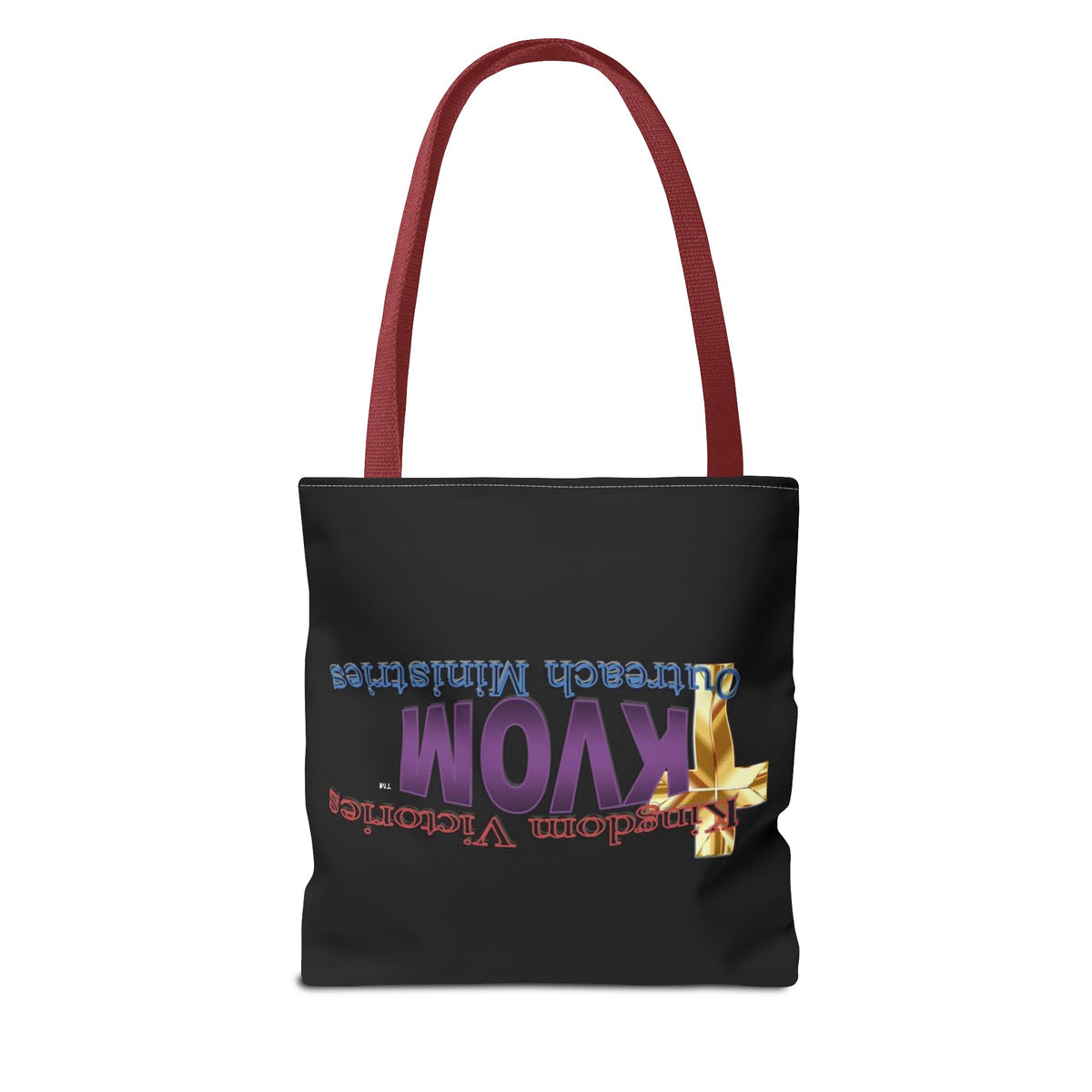 KVOM Logo Tote Bag, Black, Moses Temple Colored Logo