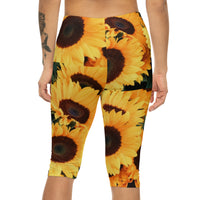 Loving Myself & Jesus Sunflowers Women’s Mid-Length Leggings