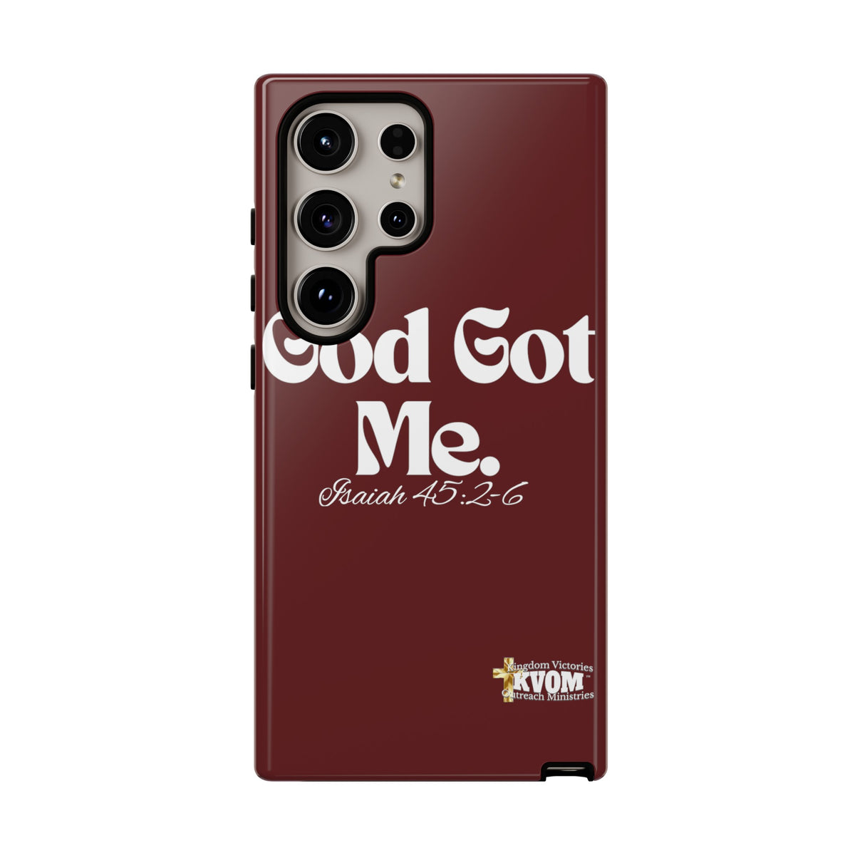 God Got Me KVOM Tough Case, White Print