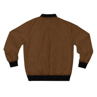 KVOM Logo Men's Bomber Jacket: Brown