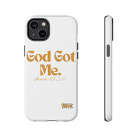 God Got Me KVOM Tough Case, Gold Print