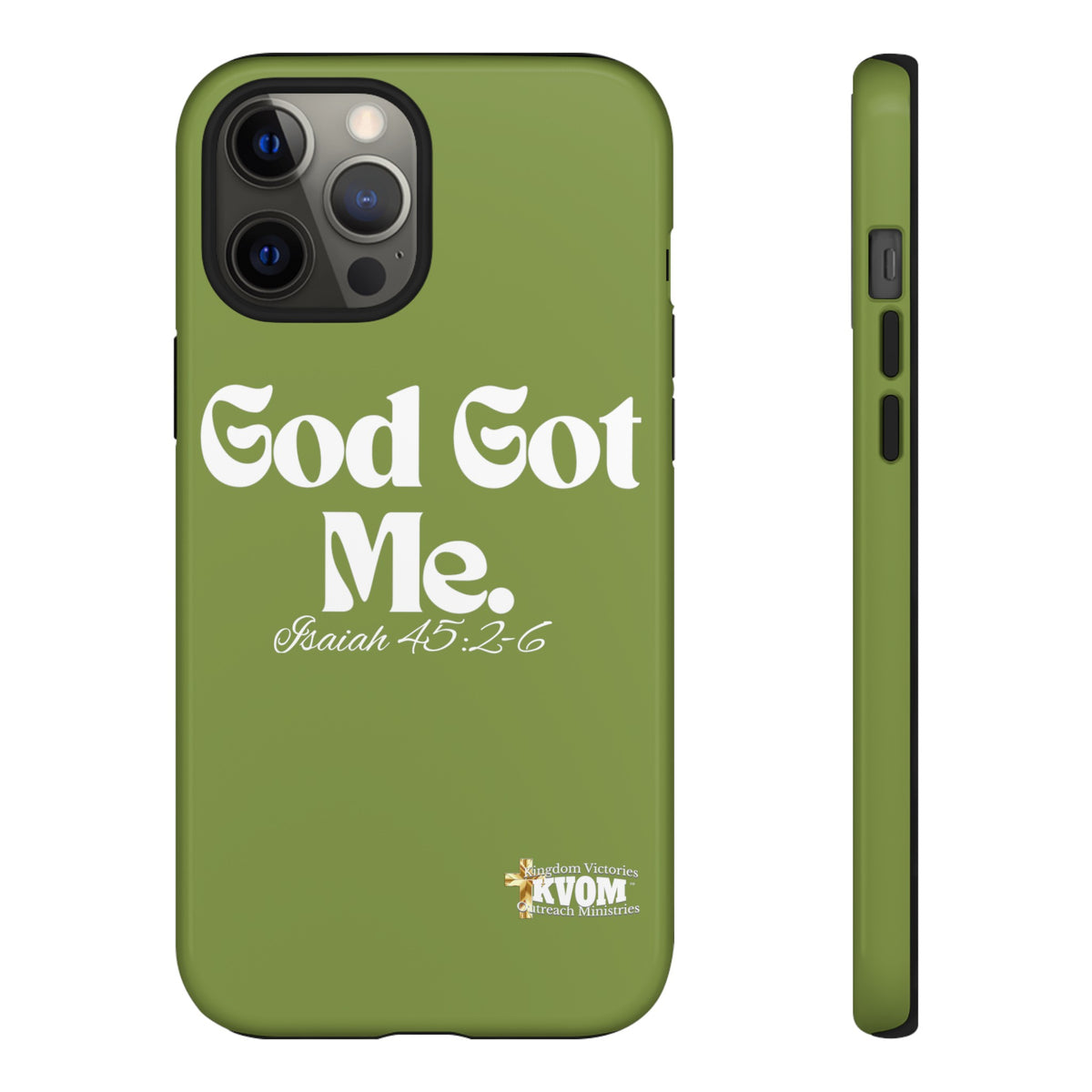 God Got Me KVOM Tough Case, White Print