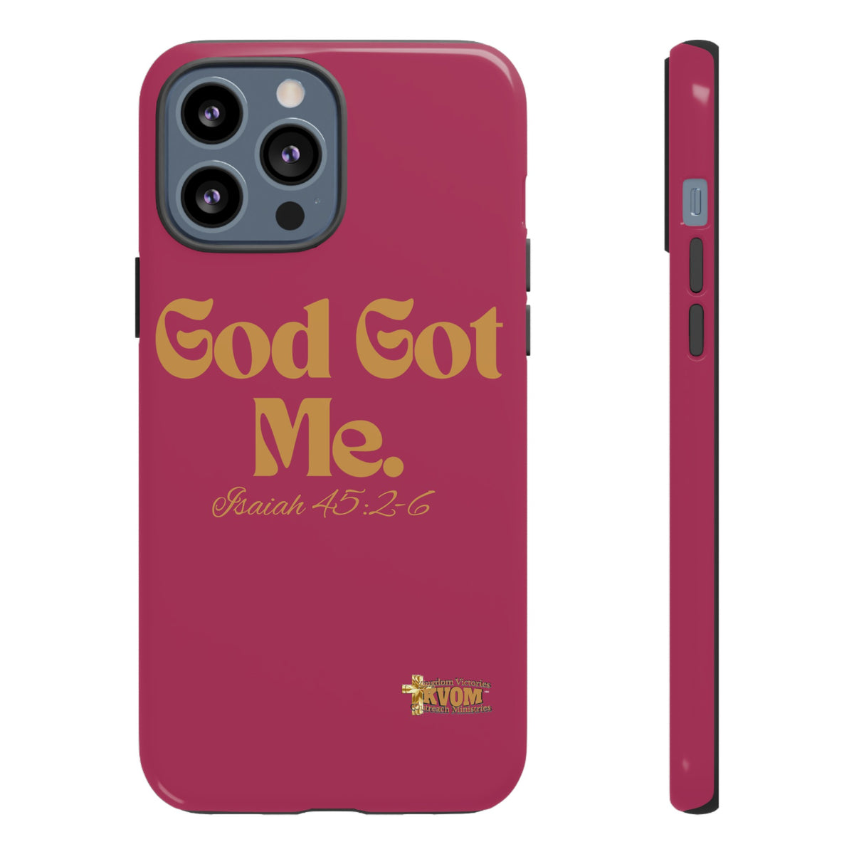 God Got Me KVOM Tough Case, Gold Print