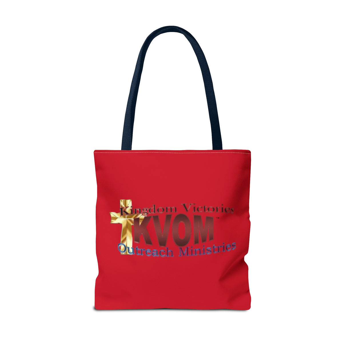 KVOM Logo Tote Bag, Red, Maroon Logo