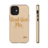 God Got Me KVOM Tough Case, Gold Print