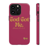 God Got Me KVOM Tough Case, Gold Print