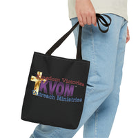 KVOM Logo Tote Bag, Black, Moses Temple Colored Logo