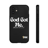 God Got Me KVOM Tough Case, White Print