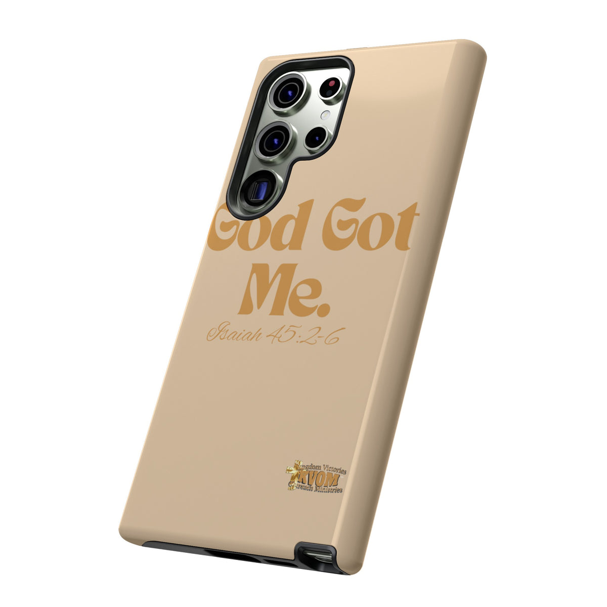 God Got Me KVOM Tough Case, Gold Print