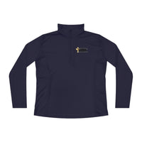 KVOM Logo Black Ladies Zip-Collar Pullover