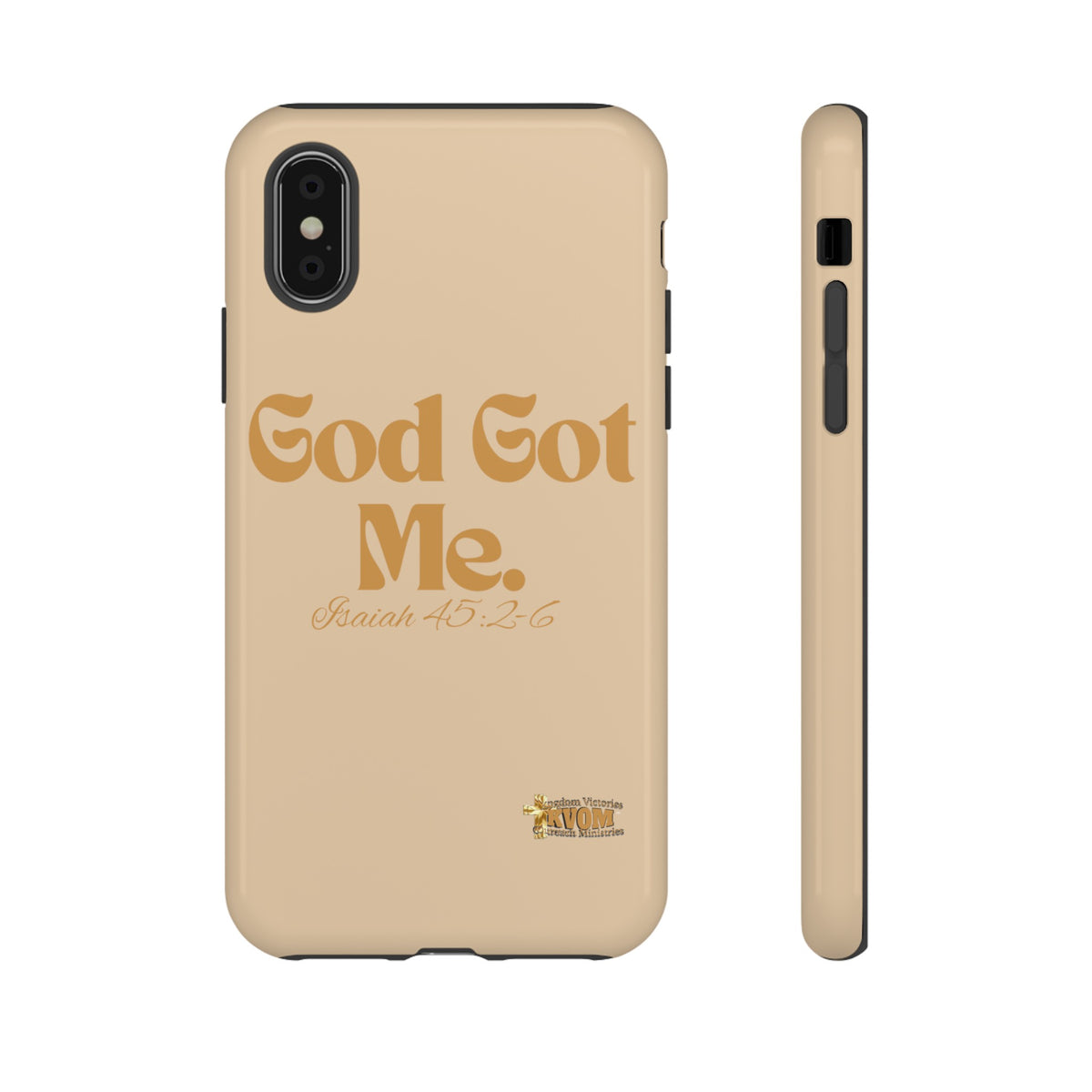 God Got Me KVOM Tough Case, Gold Print