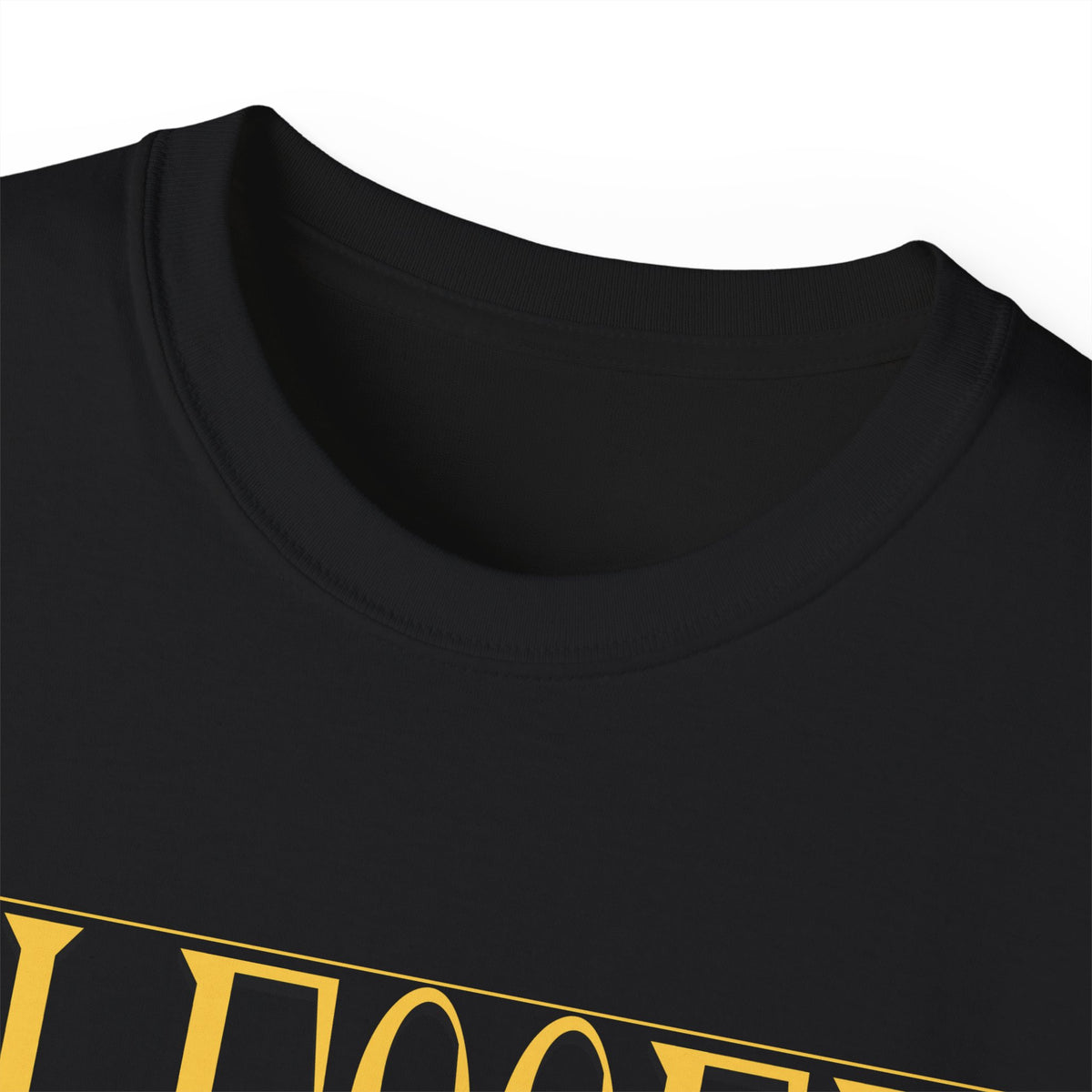 BLESSED "Stretched" T-Shirt Black, White, Gold Print