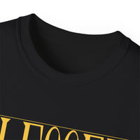 BLESSED "Stretched" T-Shirt Black, White, Gold Print