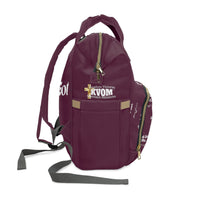 God Got Me KVOM Diaper Backpack, Maroon