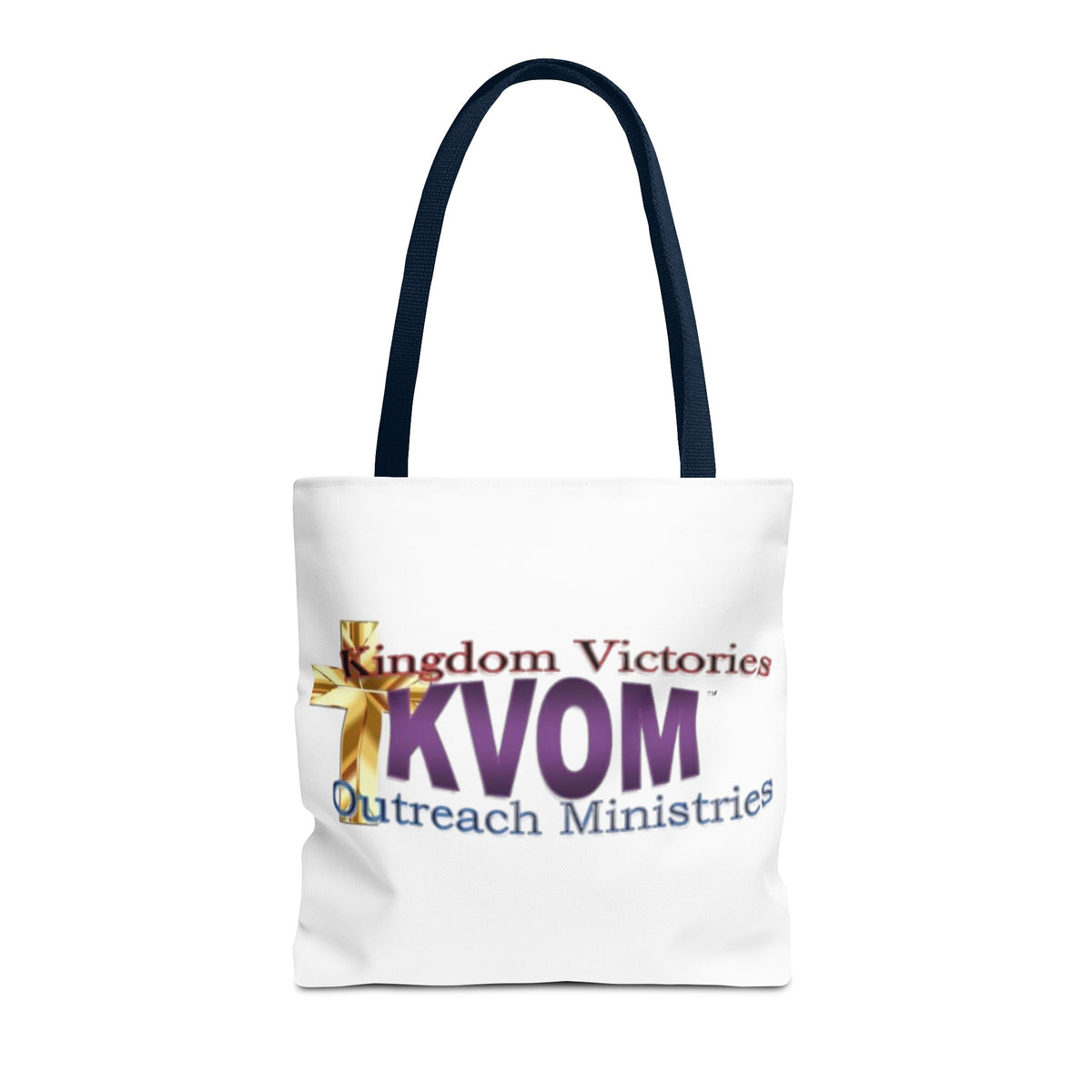 KVOM Logo Tote Bag, White, Moses Temple Colored Logo