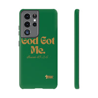 God Got Me KVOM Tough Case, Gold Print