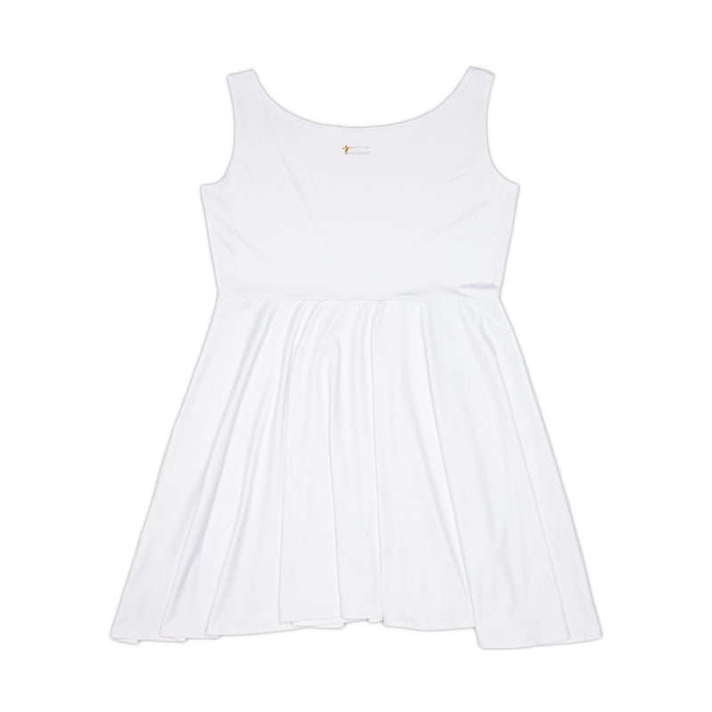 Don't Give Up On God Women's Skater Dress, White