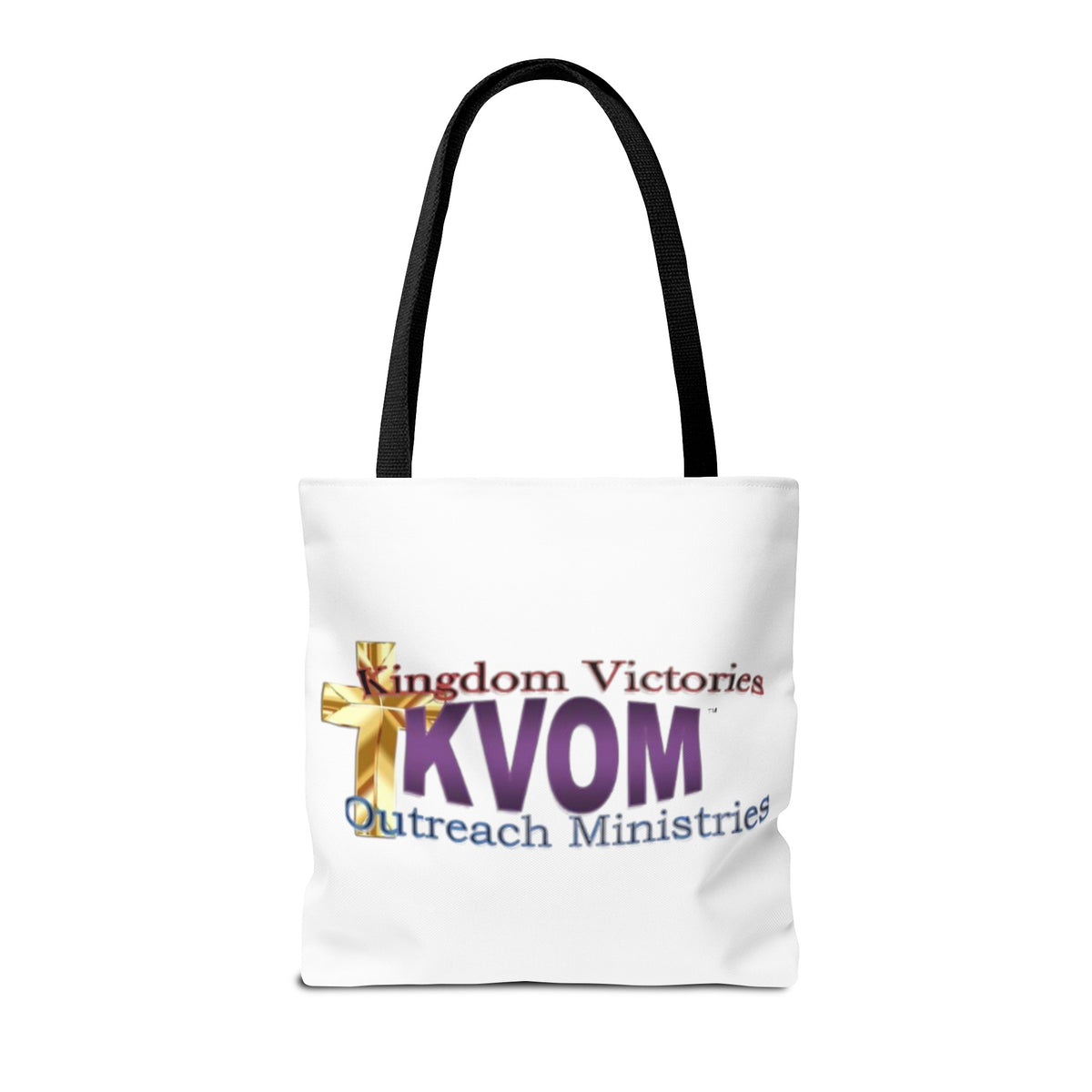 KVOM Logo Tote Bag, White, Moses Temple Colored Logo