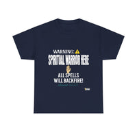 WARNING: Spiritual Warning Here T-Shirt, White Print