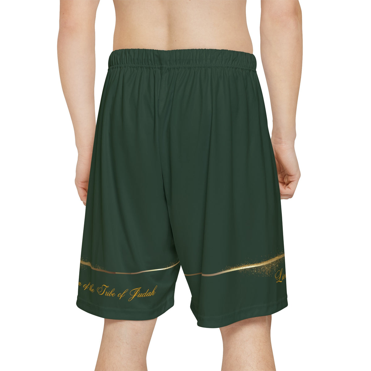 Lion of the Tribe Judah Men’s Sports Shorts, Forest Green