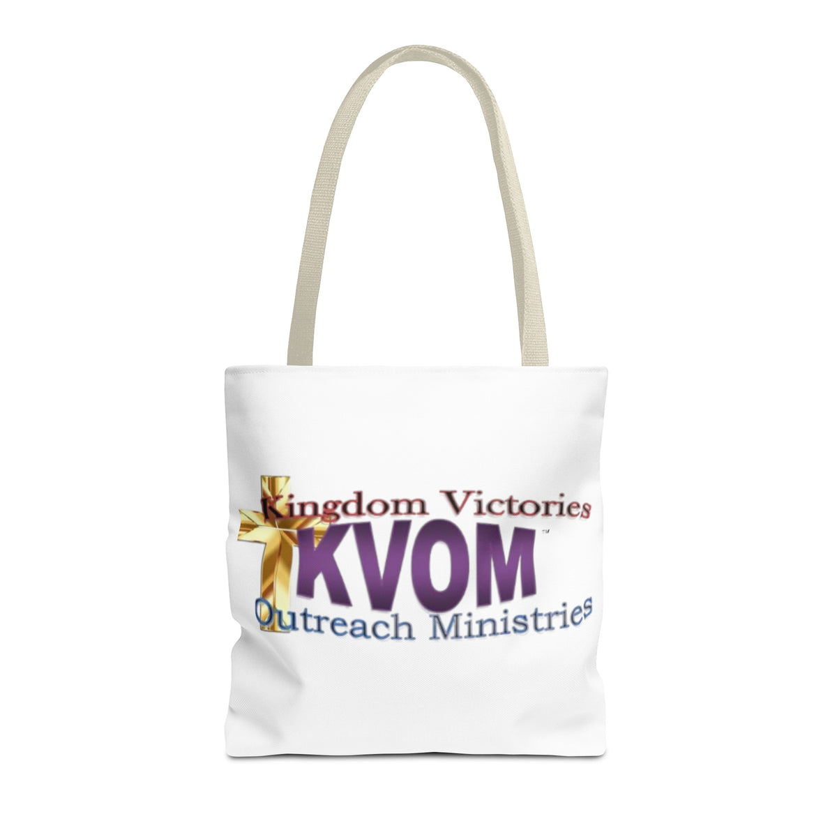 KVOM Logo Tote Bag, White, Moses Temple Colored Logo