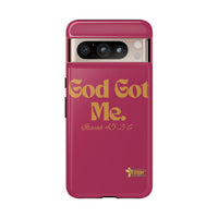 God Got Me KVOM Tough Case, Gold Print