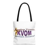 KVOM Logo Tote Bag, White, Moses Temple Colored Logo