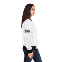 Savage in Prayer Women's Bomber Jacket, White