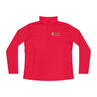 KVOM Logo Brass Ladies Zip-Collar Pullover