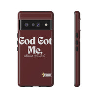 God Got Me KVOM Tough Case, White Print